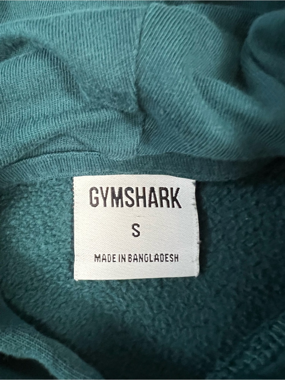 Gymshark Fraction Hoodie Women’s Small Teal Blue Pullover Sweatshirt Logo Hood - Picture 8 of 10